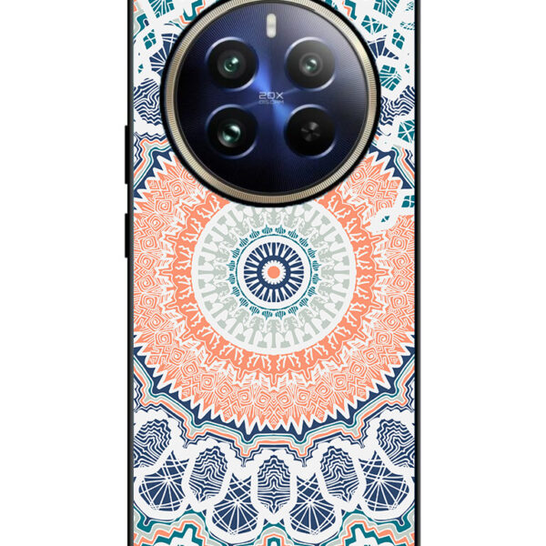Realme12ProPlusMobileCover N32 EthnicSeamless 9 MMC 515 1 Realme 12 Pro Plus Back Cover Marble with Golden Effect