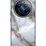 Realme 12 Pro Plus Back Cover Marble with Golden Effect