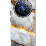 Realme 12 Pro Plus Back Cover Marble with Golden Effect