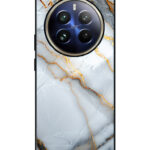 Realme 12 Pro Plus Back Cover Marble with Golden Effect