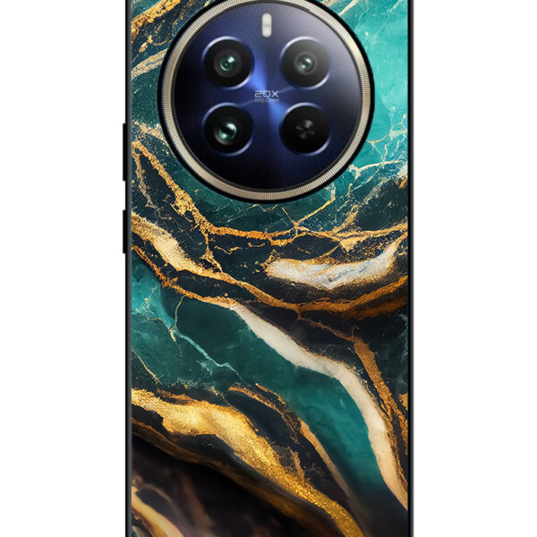 Realme12ProPlusMobileCover N42 gold teal 6 MMC 553 1 Realme 12 Pro Plus Back Cover Gold Teal Marble