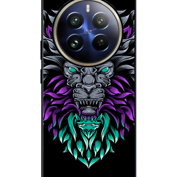 Realme12ProPlusMobileCover N53 lion head envatoelements MMC 746 1 Realme 12 Pro Plus Back Cover Liquid Ink