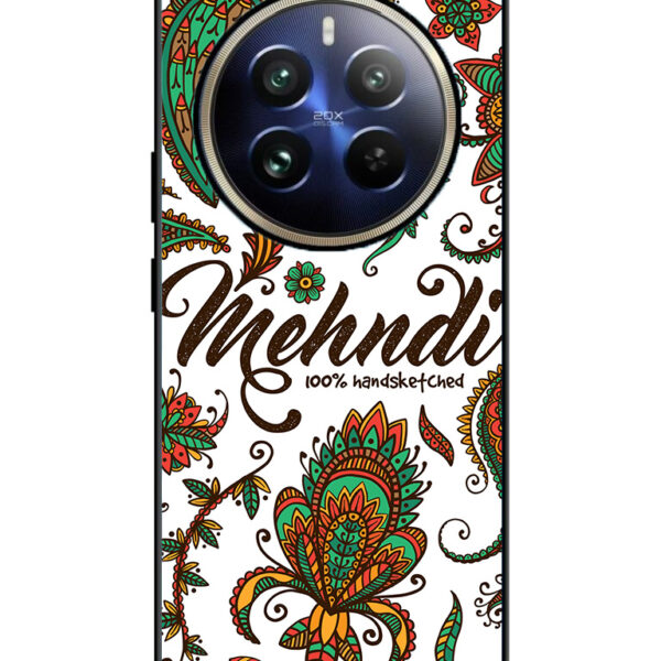 Realme12ProPlusMobileCover N59 mehndi colored 01 MMC 787 1 Realme 12 Pro Plus Back Cover Modern Art