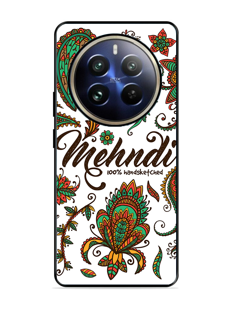 Realme12ProPlusMobileCover N59 mehndi colored 01 MMC 787 1 Realme 12 Pro Plus Back Cover Mystical Mandala