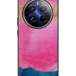 Realme 12 Pro Plus Back Cover Pink Burgundy Watercolor Effect