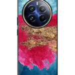 Realme 12 Pro Plus Back Cover Pink Burgundy Watercolor Effect
