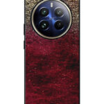 Realme 12 Pro Plus Back Cover Pink Burgundy Watercolor Effect