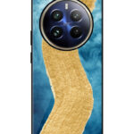 Realme 12 Pro Plus Back Cover Pink Burgundy Watercolor Effect