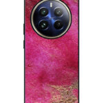 Realme 12 Pro Plus Back Cover Pink Burgundy Watercolor Effect