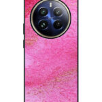 Realme 12 Pro Plus Back Cover Pink Burgundy Watercolor Effect