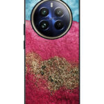 Realme 12 Pro Plus Back Cover Pink Burgundy Watercolor Effect