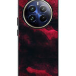 Realme 12 Pro Plus Back Cover Pink Burgundy Watercolor Effect