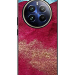 Realme 12 Pro Plus Back Cover Pink Burgundy Watercolor Effect