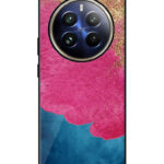 Realme 12 Pro Plus Back Cover Pink Burgundy Watercolor Effect