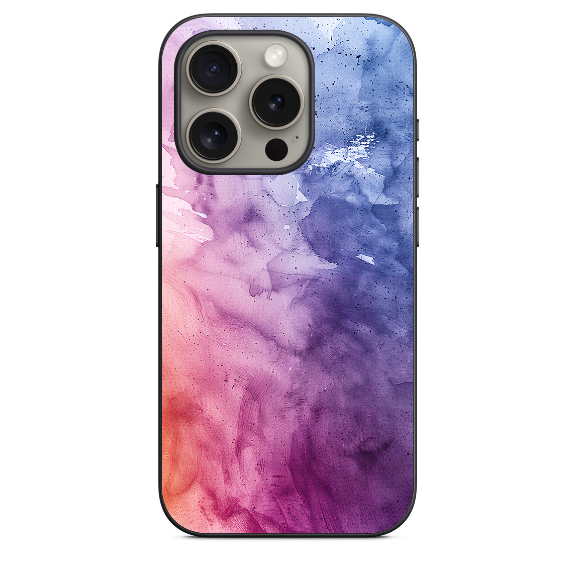 iphone 15 pro back cover N1 Colorful Watercolor Canvas Background 07 MMC 7 iPhone 15 Pro Max Mobile Back Cover - Fluid Ink