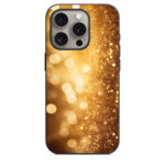 iPhone 15 Pro Back Cover Golden Sparkles