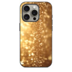 iPhone 15 Pro Back Cover Golden Sparkles