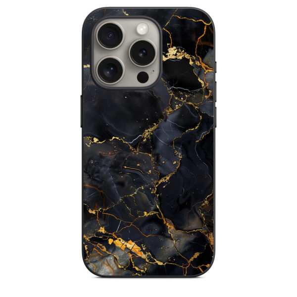 iphone 15 pro back cover N3 Black Marble Textures 3 MMC 26 My Mobile Cover