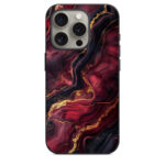 iPhone 15 Pro Back Cover Black & Gold Marbles