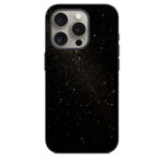 iPhone 15 Pro Back Cover Golden Sparkles on Black