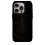 iPhone 15 Pro Back Cover Golden Sparkles on Black