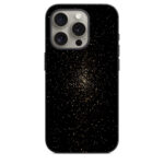 iPhone 15 Pro Back Cover Golden Sparkles on Black